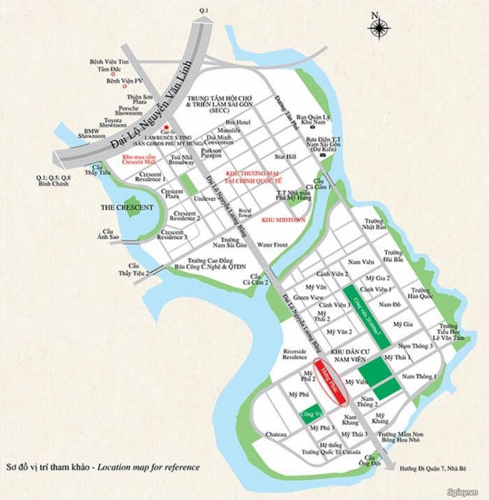 Vị trí Khu Biệt thự Mỹ Phú 2